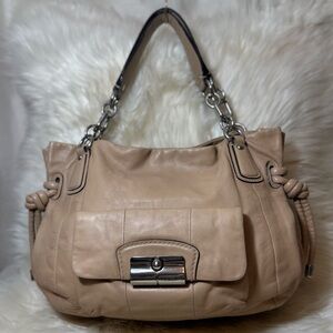 COACH Kristin Satchel —  Camel-color Leather